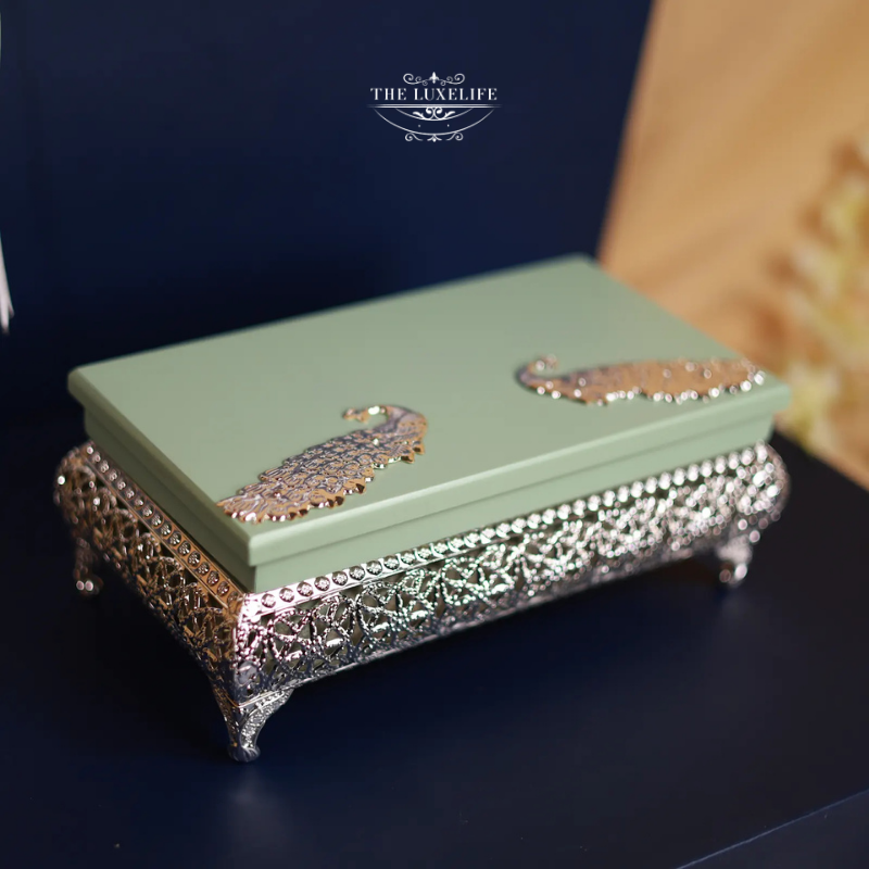 Peacock Elegance – Wedding Dry Fruit Box