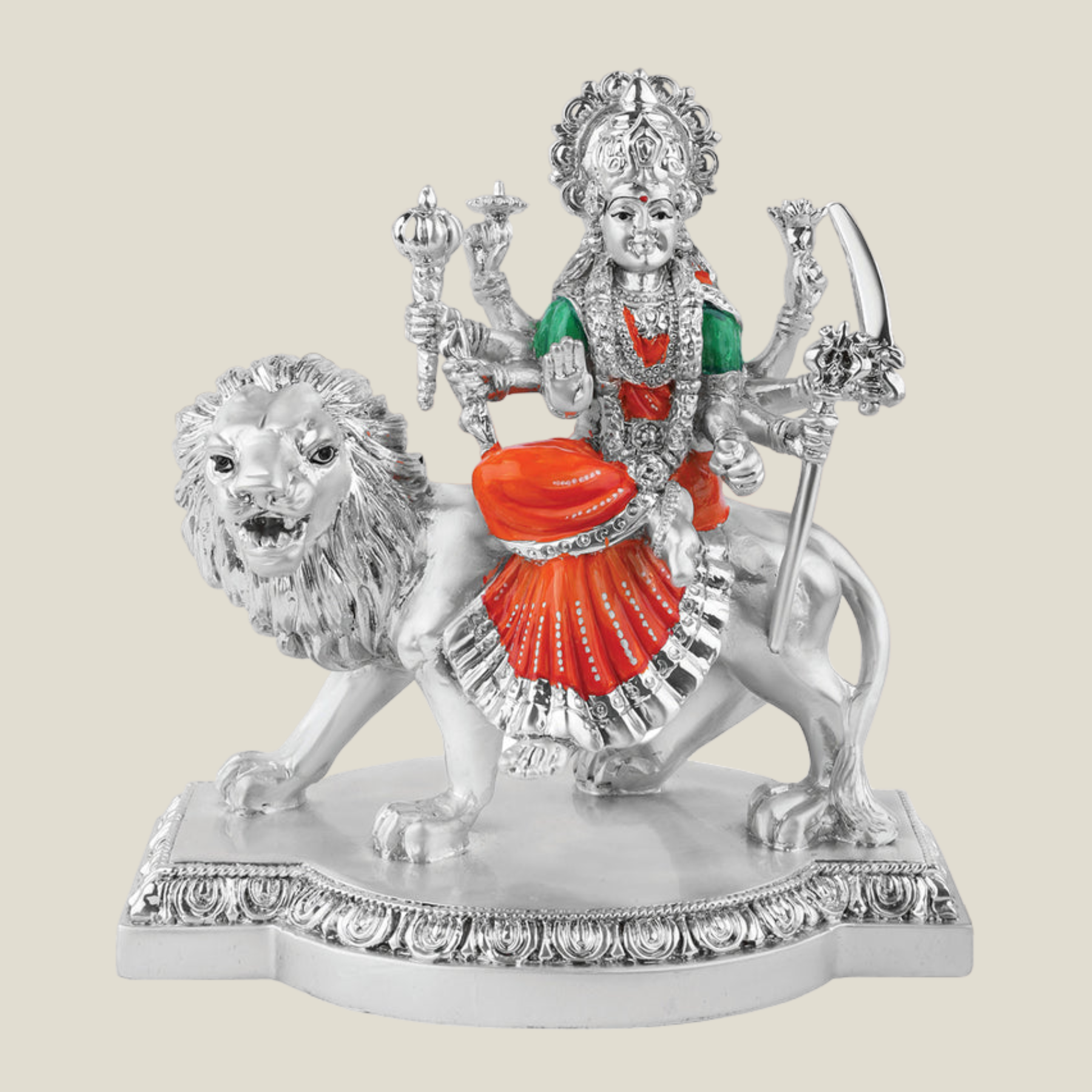 Silver Maa Durga -Colored