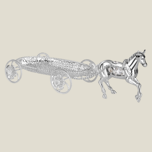 Rolling Serving Horse Silver