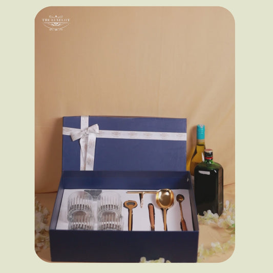 The LuxeLife Gold Whiskey Bar Set
