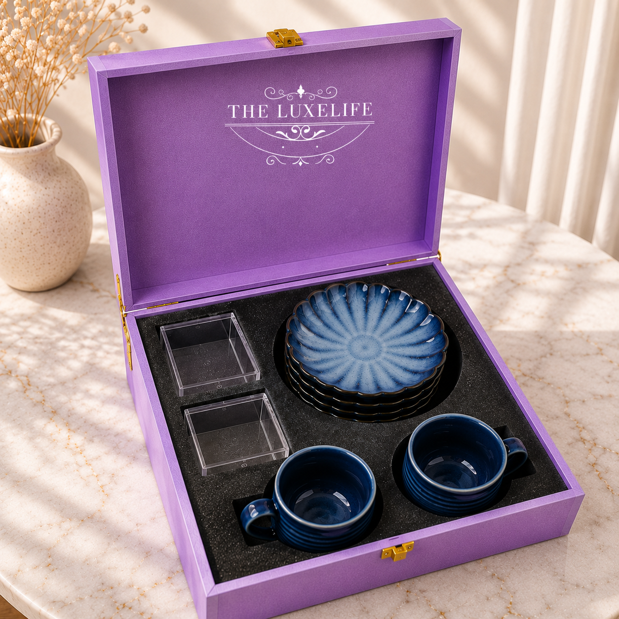 Azure Serenity Tea Set