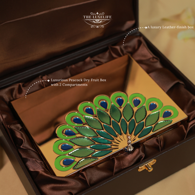 Peacock Dry Fruit Box – A Regal Touch of Elegance