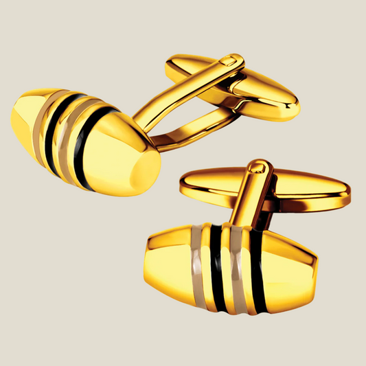 Cufflinks-Oval Golden