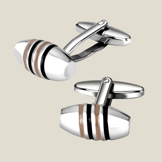 Cufflinks-oval silver