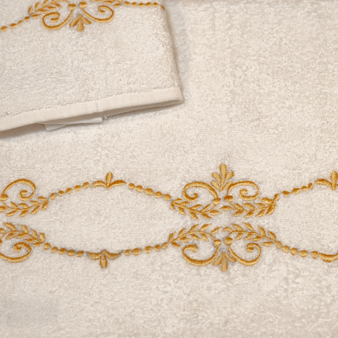 The Luxelife Golden Embroidered Hand Towels