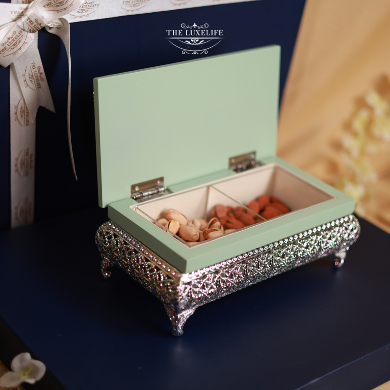 Peacock Elegance – Wedding Dry Fruit Box