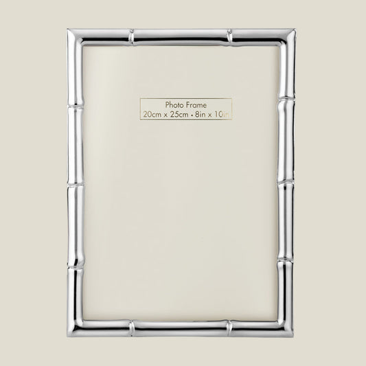 Bamboo design Photo frame - silver