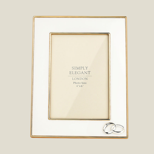 Wedding day gold color finish Photo Frame