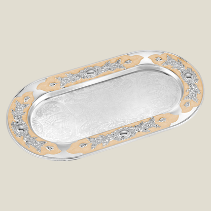 Flower Oval Designer Tray