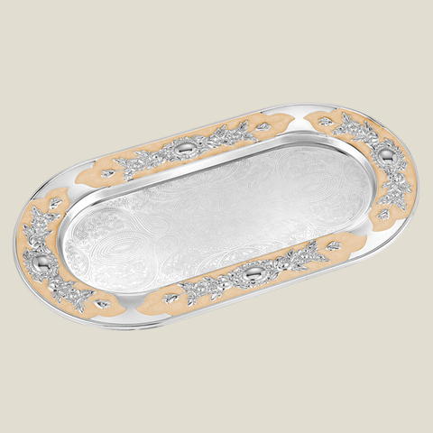 Flower Oval Designer Tray
