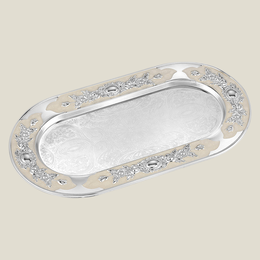 Flower Oval Designer Tray